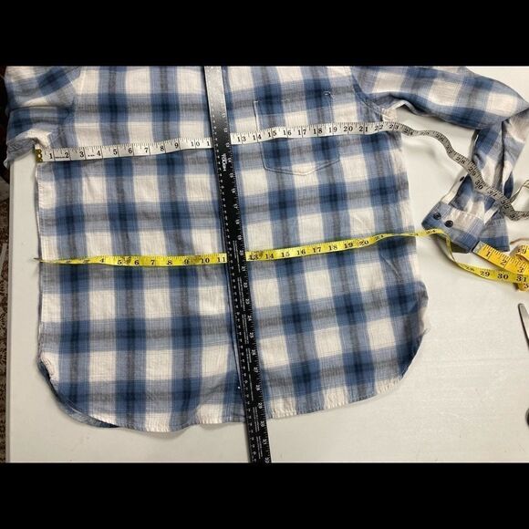 DOCKERS,Men’s Blue&white plaid shirt, Sz Large,Long Sleeve, Lumberjack Style - Picture 4 of 7